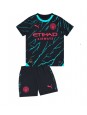 Manchester City Ausweichtrikot für Kinder 2023-24 Kurzarm (+ Kurze Hosen)
